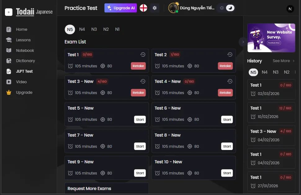 Todaii Japanese signin