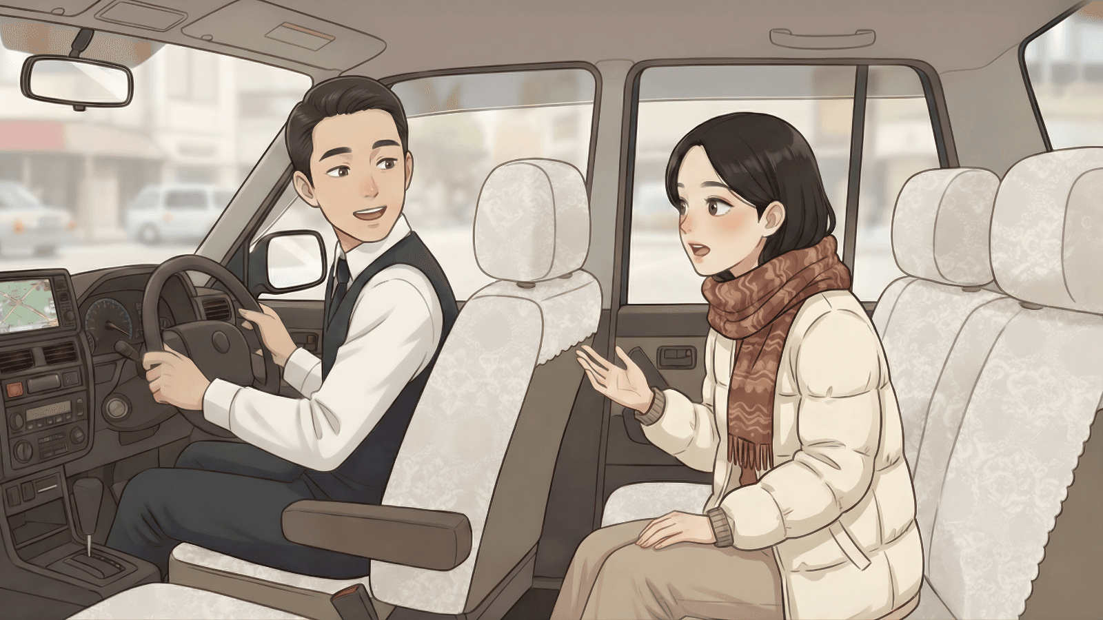 猿の温泉までお願いします Làm ơn cho tôi đến suối nước nóng con khỉ.