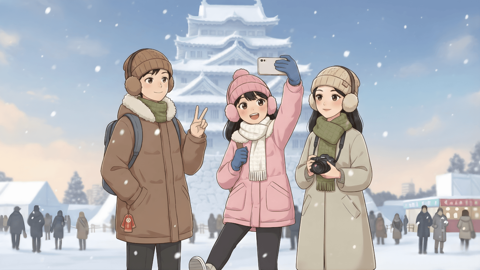 写真を撮りましょう Chụp ảnh cùng nhau đi.