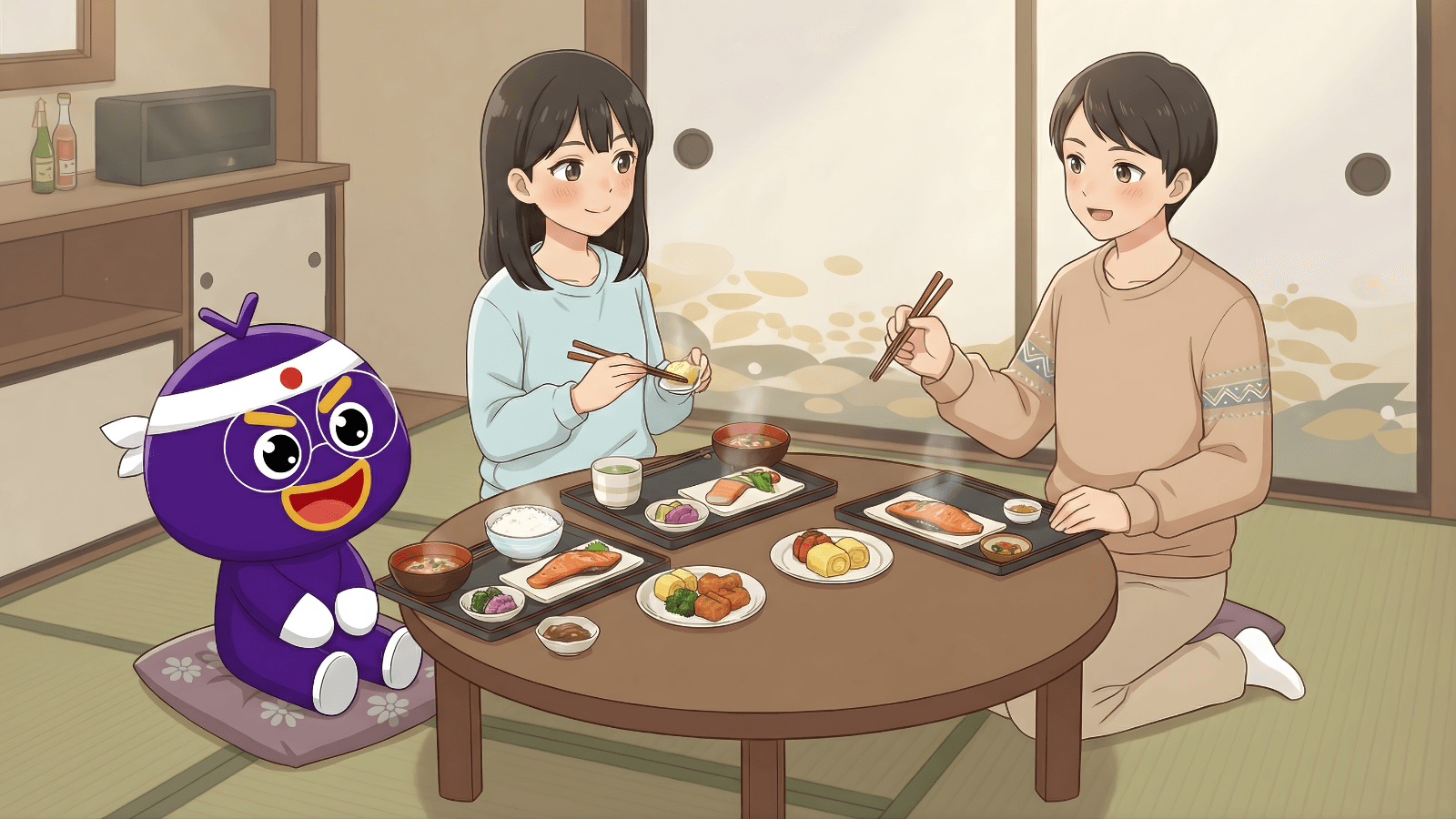 生卵は食べられません Em không ăn được trứng sống.