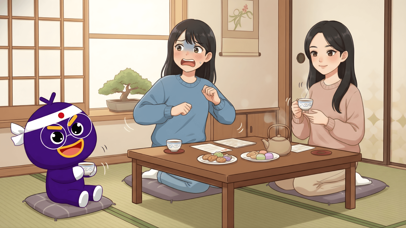 初めてだったから、びっくりしました Vì đây là lần đầu tiên, nên em giật mình.