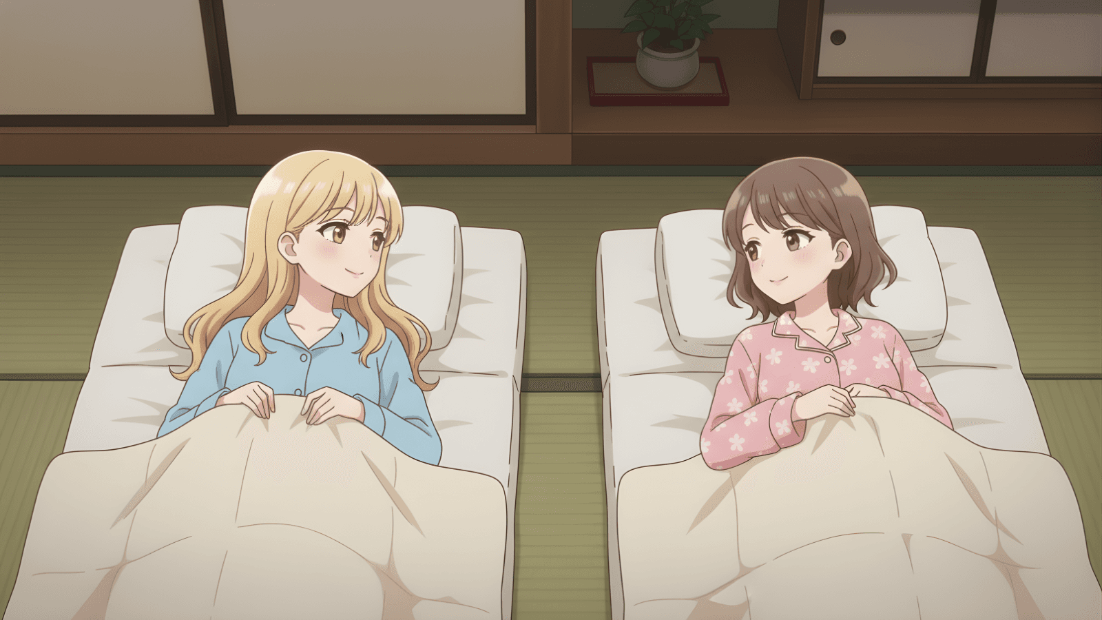 Em thích đệm futon hơn.