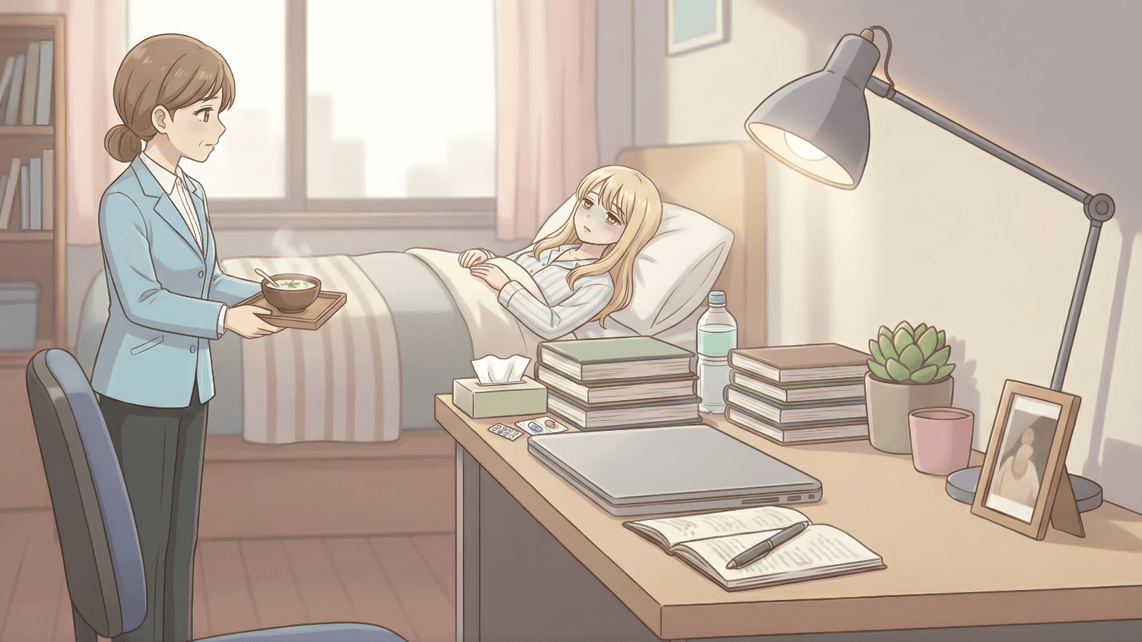 Đầu con đau như búa bổ