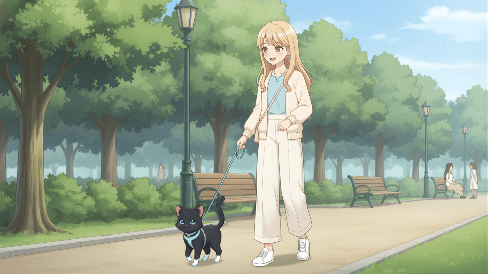 Mỗi lần gặp, mèo của em lại lớn lên trông thấy nhỉ.