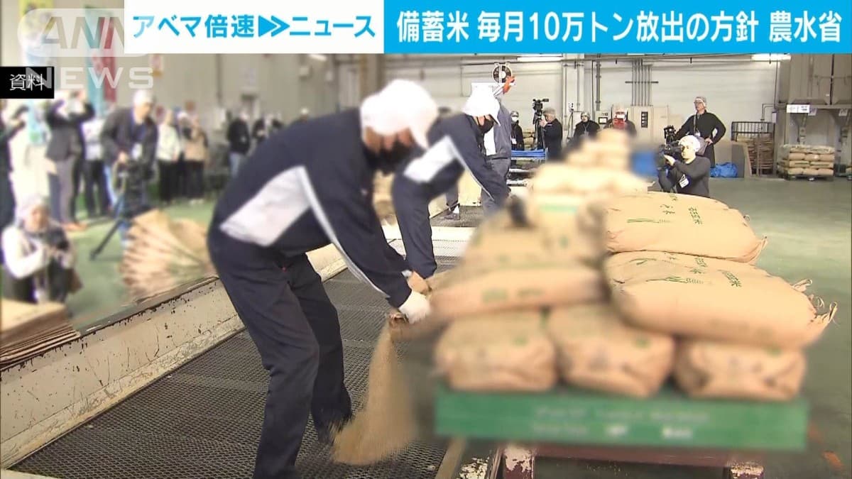 政府は毎月お米を出します