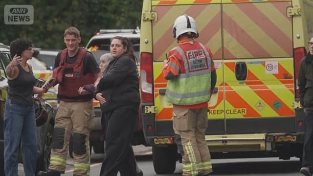 イギリスのユダヤ<span class="unknown" word="教"><ruby><rb>教</rb><rt>きょう</rt></ruby></span>の<span class="jlpt-n5" word="建物"><ruby><rb>建物</rb><rt>たてもの</rt></ruby></span>の<span class="jlpt-n5" word="近く"><ruby><rb>近く</rb><rt>ちかく</rt></ruby></span>で<span class="jlpt-n3" word="事件"><ruby><rb>事件</rb><rt>じけん</rt></ruby></span>　<span class="jlpt-n5" word="二"><ruby><rb>二</rb><rt>に</rt></ruby></span><span class="jlpt-n5" word="人"><ruby><rb>人</rb><rt>ひと</rt></ruby></span>が<span class="jlpt-n4" word="亡くなる"><ruby><rb>亡くなる</rb><rt>なくなる</rt></ruby></span>