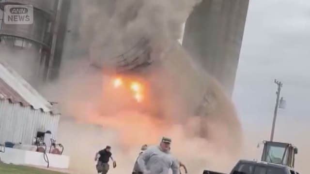 <span class="jlpt-n4" word="アメリカ">アメリカ</span><span class="" word="で">で</span><ruby ><rb><span class="" word="大">大</span></rb><rt>おお</rt></ruby><span class="" word="き">き</span><span class="" word="な">な</span><span class="" word="サ">サ</span><span class="" word="イ">イ</span><span class="" word="ロ">ロ</span><span class="" word="が">が</span><span class="" word="た">た</span><span class="" word="お">お</span><span class="" word="れ">れ</span><span class="" word="る">る</span><span class="" word="　">　</span><ruby ><rb><span class="unknown" word="大豆">大豆</span></rb><rt>だいず</rt></ruby><span class="" word="が">が</span><span class="" word="ち">ち</span><span class="" word="ら">ら</span><span class="" word="ば">ば</span><span class="" word="る">る</span>