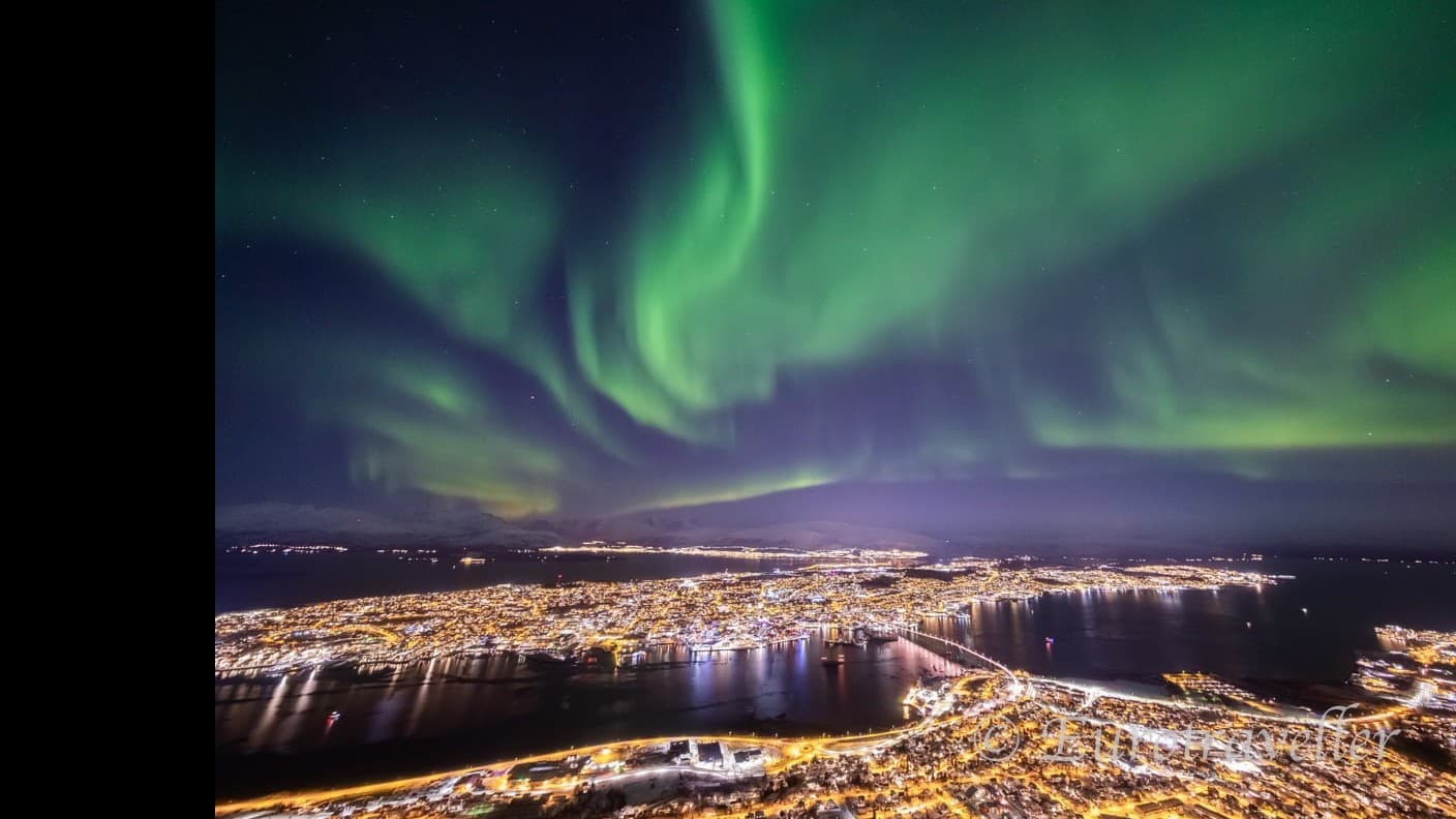 ヨーロッパでオーロラを見る町