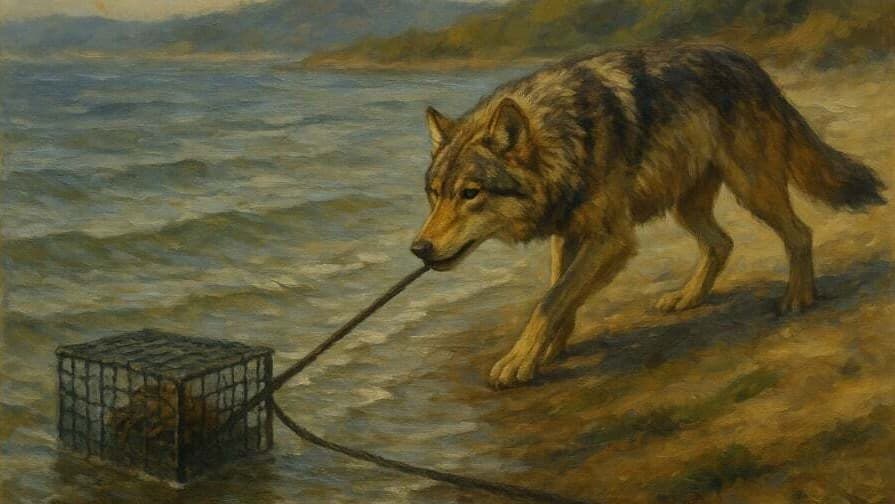 オオカミが道具を使う？カナダで初めて見つかる