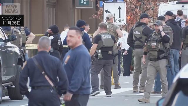 <span class="jlpt-n4" word="アメリカ">アメリカ</span><span class="" word="で">で</span><ruby ><rb><span class="unknown" word="州兵">州兵</span></rb><rt>しゅうへい</rt></ruby><span class="" word="が">が</span><ruby ><rb><span class="" word="撃">撃</span></rb><rt>う</rt></ruby><span class="" word="た">た</span><span class="" word="れ">れ</span><span class="" word="た">た</span><ruby ><rb><span class="jlpt-n3" word="事件">事件</span></rb><rt>じけん</rt></ruby><span class="" word="　">　</span><ruby ><rb><span class="unknown" word="容疑">容疑</span><span class="jlpt-n3" word="者">者</span></rb><rt>ようぎしゃ</rt></ruby><span class="" word="は">は</span><ruby ><rb><span class="jlpt-n4" word="社会">社会</span></rb><rt>しゃかい</rt></ruby><span class="" word="に">に</span><span class="" word="な">な</span><span class="" word="じ">じ</span><span class="" word="め">め</span><span class="" word="な">な</span><span class="" word="か">か</span><span class="" word="っ">っ</span><span class="" word="た">た</span>