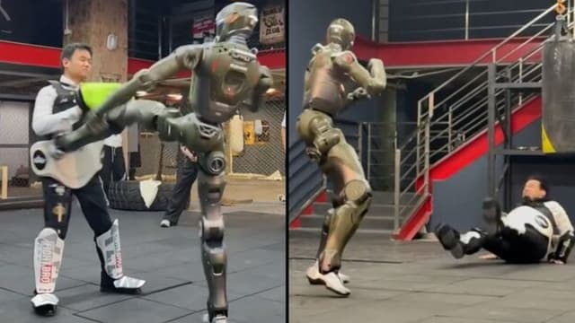 <span class="" word="ロ">ロ</span><span class="" word="ボ">ボ</span><span class="" word="ッ">ッ</span><span class="" word="ト">ト</span><span class="" word="が">が</span><ruby ><rb><span class="jlpt-n4" word="社長">社長</span></rb><rt>しゃちょう</rt></ruby><span class="" word="を">を</span><span class="" word="け">け</span><span class="" word="る">る</span>