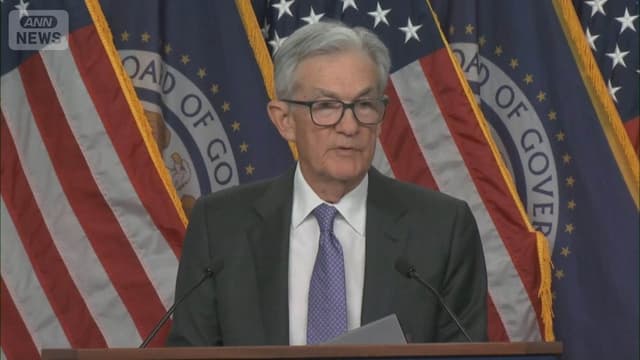 <span class="jlpt-n4" word="アメリカ">アメリカ</span><span class="" word="F">F</span><span class="" word="R">R</span><span class="" word="B">B</span><span class="" word="が">が</span><ruby ><rb><span class="" word="3">3</span><span class="jlpt-n3" word="回">回</span></rb><rt>さんかい</rt></ruby><ruby ><rb><span class="jlpt-n3" word="連続">連続</span></rb><rt>れんぞく</rt></ruby><span class="" word="で">で</span><ruby ><rb><span class="unknown" word="金利">金利</span></rb><rt>きんり</rt></ruby><span class="" word="を">を</span><ruby ><rb><span class="" word="下">下</span></rb><rt>さ</rt></ruby><span class="" word="げ">げ</span><span class="" word="る">る</span>