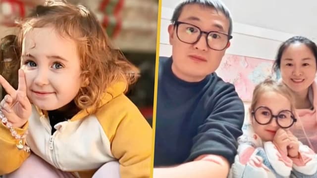 <ruby ><rb><span class="unknown" word="中国">中国</span></rb><rt>ちゅうごく</rt></ruby><span class="" word="の">の</span><ruby ><rb><span class="jlpt-n3" word="夫婦">夫婦</span></rb><rt>ふうふ</rt></ruby><span class="" word="、">、</span><ruby ><rb><span class="unknown" word="金髪">金髪</span></rb><rt>きんぱつ</rt></ruby><span class="" word="と">と</span><ruby ><rb><span class="" word="青">青</span></rb><rt>あお</rt></ruby><span class="" word="い">い</span><ruby ><rb><span class="jlpt-n5" word="目">目</span></rb><rt>め</rt></ruby><span class="" word="の">の</span><ruby ><rb><span class="jlpt-n4" word="娘">娘</span></rb><rt>むすめ</rt></ruby><span class="" word="が">が</span><ruby ><rb><span class="" word="生">生</span></rb><rt>う</rt></ruby><span class="" word="ま">ま</span><span class="" word="れ">れ</span><span class="" word="る">る</span>