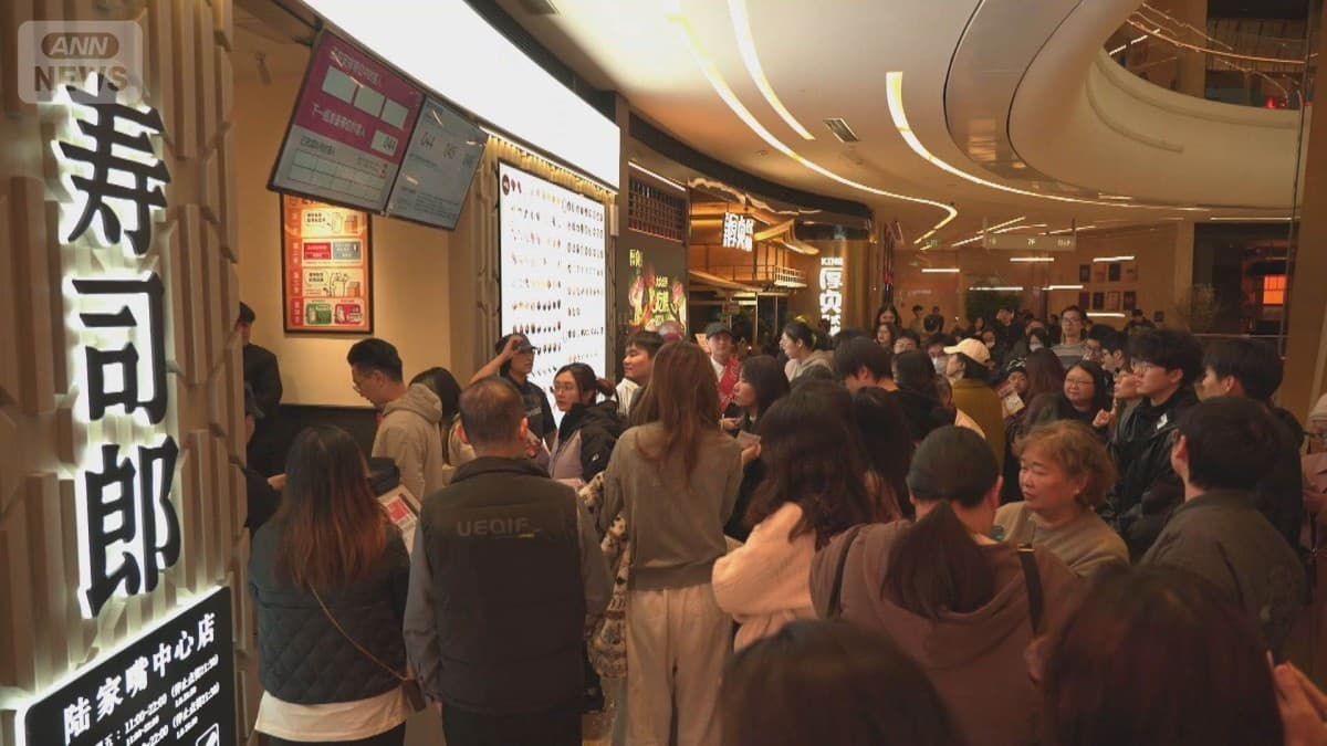 スシロー、上海で新しいお店がとても人気