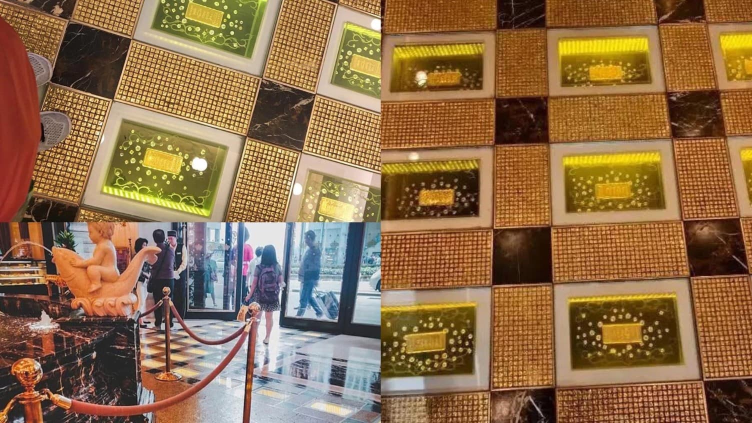 マカオのグランド・エンペラー・ホテル、金の床をなくす