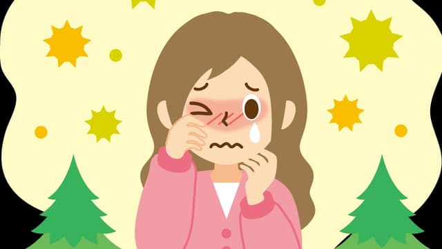 <ruby ><rb><span class="jlpt-n1" word="花粉">花粉</span><span class="jlpt-n1" word="症">症</span></rb><rt>かふんしょう</rt></ruby><ruby ><rb><span class="jlpt-n3" word="患者">患者</span></rb><rt>かんじゃ</rt></ruby><span class="" word="を">を</span><ruby ><rb><span class="" word="悩">悩</span></rb><rt>なや</rt></ruby><span class="" word="ま">ま</span><span class="" word="せ">せ</span><span class="" word="る">る</span><span class="" word="「">「</span><span class="" word="モ">モ</span><span class="" word="ー">ー</span><span class="" word="ニ">ニ</span><span class="" word="ン">ン</span><span class="" word="グ">グ</span><span class="" word="ア">ア</span><span class="" word="タ">タ</span><span class="" word="ッ">ッ</span><span class="" word="ク">ク</span><span class="" word="」">」</span>