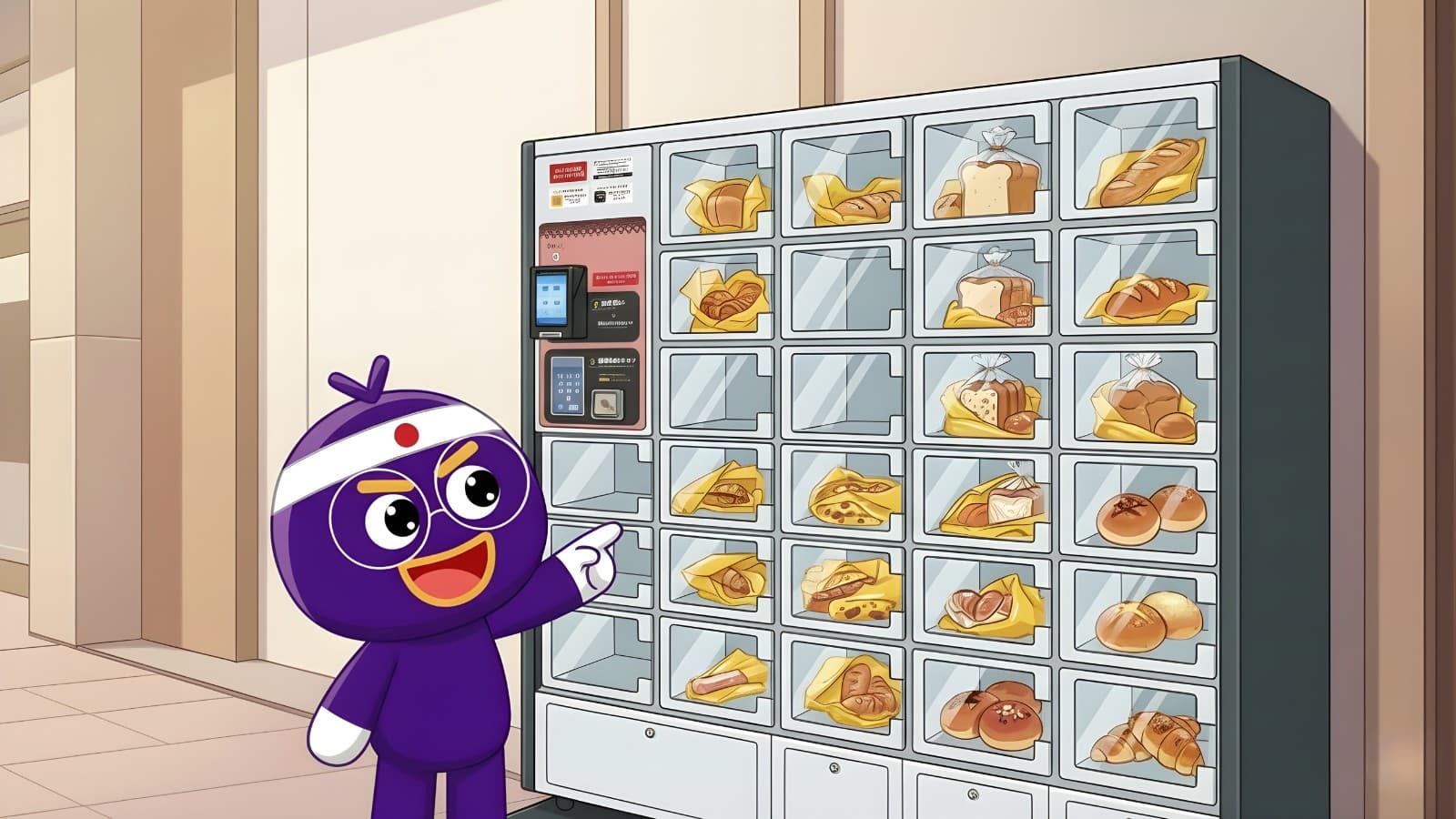 「トモの日記」パンの自動販売機