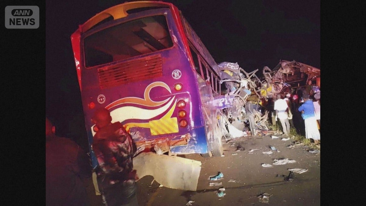 ウガンダでバスの大きな事故