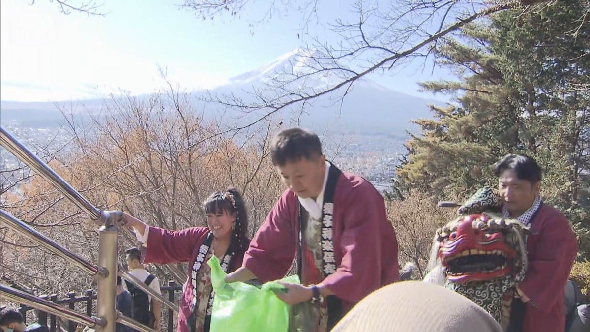 富士山の写真スポットでマナーを守るイベント