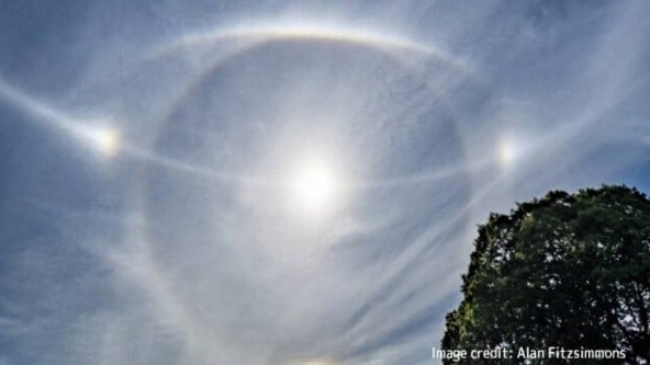 珍しい光学現象“幻日”が日本で観測され話題に