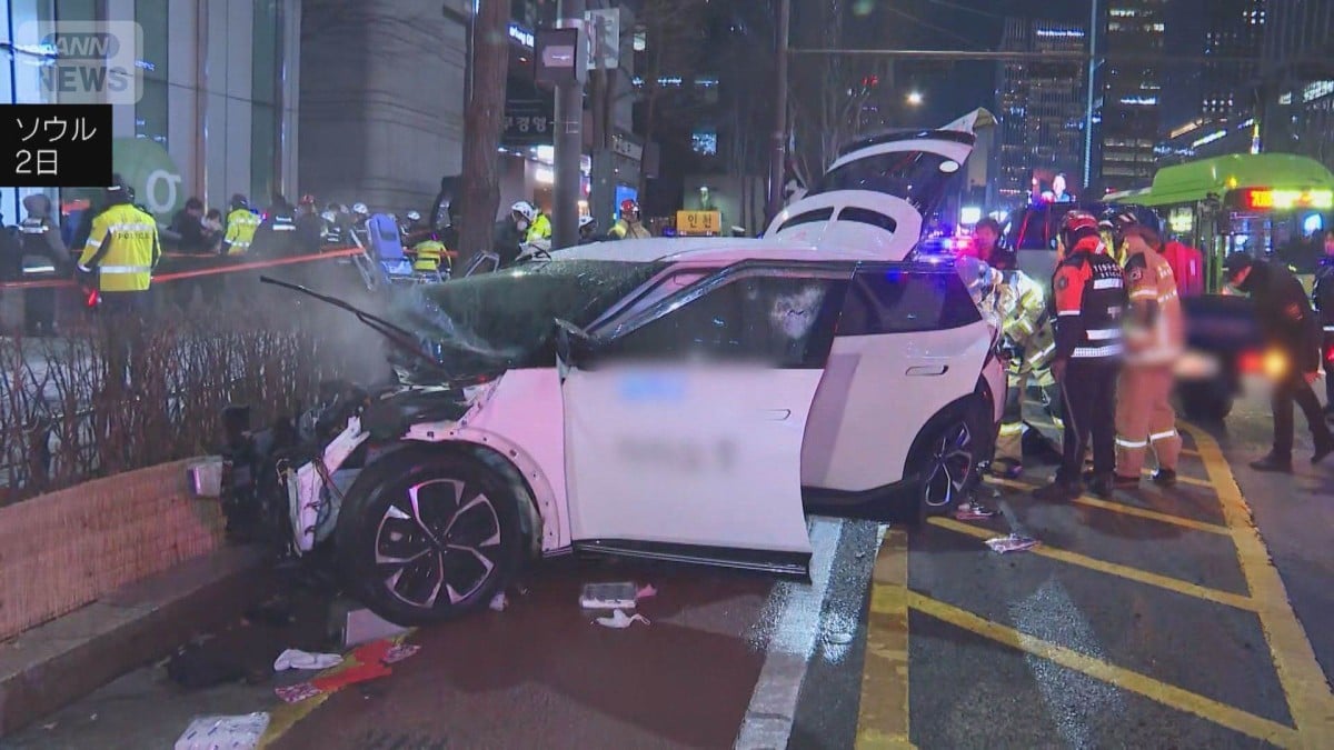 ソウルでタクシーの事故　1人がなくなりました