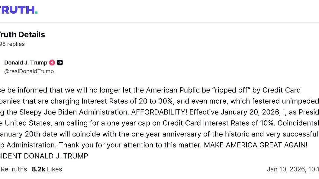トランプ大統領、クレジットカードの金利を1年間10％にする