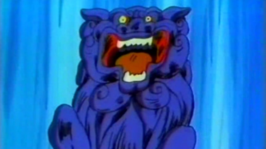 不思議なコマ犬