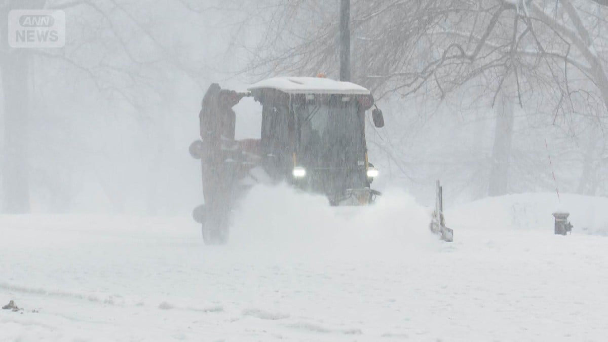 アメリカでとてもさむい天気　たくさんの家がでんきなし